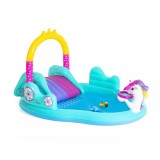 Cumpara ieftin Piscina gonflabila centru de joaca copii 274 x 195 x 137 cm Bestway Unicorn