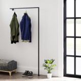Suport haine Falkirk 170x87x15cm negru [en.casa] HausGarden Leisure