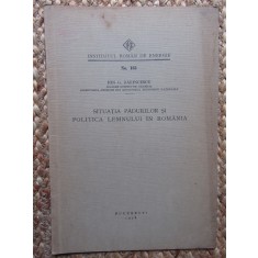 SITUATIA PADURILOR SI POLITICA LEMNULUI IN ROMANIA - ION G. RARINCESCU