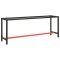 Cadru banc de lucru, negru mat/rosu mat, 210x50x79 cm, metal