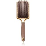 Olivia Garden Rectangular Paddle perie pentru par usor de pieptanat Gold&amp;Brown 1 buc