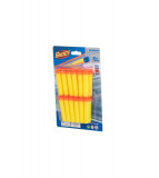 Set 24 gloante pentru pistoale Nerf, lungime 6.5 cm, galbene cu ventuze