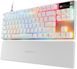 Tastatura Mecanica Wireless Gaming SteelSeries Apex Pro TKL Gen 3, Wired/2.4 GHz/Bluetooth, Switch-uri OmniPoint 3.0 HyperMagnetic, Iluminare RGB (Alb