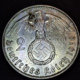 Germania Nazista 2 reichsmark 1938 F argint