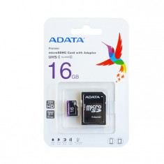 Card de memorie microSDHC UHS-I Clasa 10 16GB ADATA Premier cu adaptor SD foto