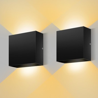 Set 2 Aplica LED Perete 12W, Negru - CN foto