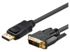 Cablu Goobay DisplayPort la DVI-D 1m, Cu Blocare, Versiune 1.1, Conectori Auriti