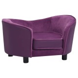 Cumpara ieftin Canapea pentru caini, visiniu, 69x49x40cm, plus/piele ecologica