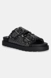 Buffalo papuci Eve Ari Spark femei, culoarea negru, cu platforma, 1602291-BLK