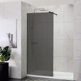 Perete dus tip walk-in, West PW120WST07GB, sticla fumurie, profil negru, 120 x 200 cm