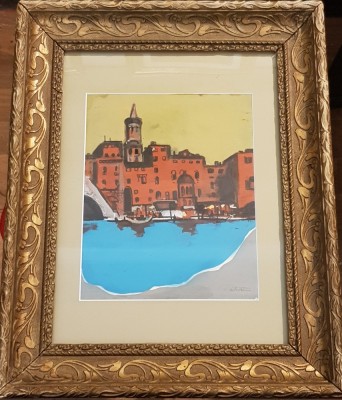 IOAN PETROVICI-PICTOR IESEAN -1914-2002-VENETIA-GUASA-22x19 CENTIMETRI foto