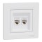 Priza RJ45 dubla UTP CAT5E Schneider Asfora alb EPH4400121