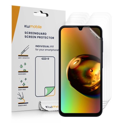 Set 6 Folii de protectie Kwmobile pentru Samsung Galaxy A15 5G, Transparent, Plastic, KWM000021MU001C foto
