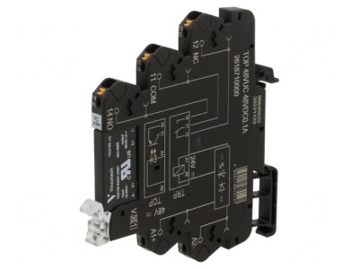 Releu Intermediar Ucom 48VAC/DC 0.1A 3-48VDC -20-60&amp;deg;C foto