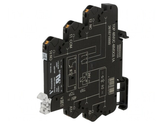 Releu Intermediar Ucom 48VAC/DC 0.1A 3-48VDC -20-60&deg;C
