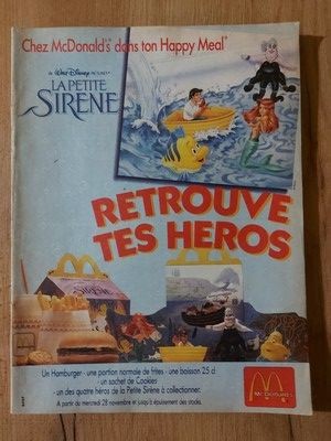 Le petite sirene Retrouve tes heros Chez McDonald&amp;#039;s dans ton Happy Meal foto