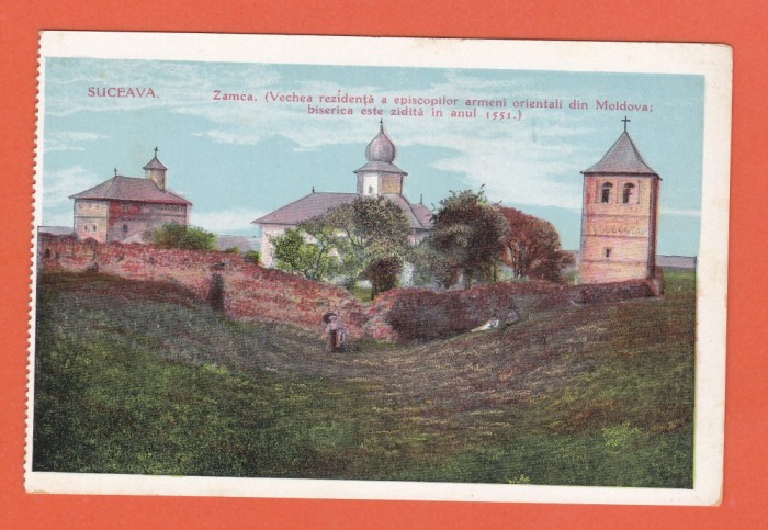 AMS @ # - ILUSTRATA/VEDERE ZAMCA SUCEAVA, BISERICA ARMEANA, BUCOVINA, NECIRCULATA