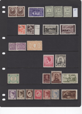 Romania 1871-1951 - 75 timbre deparaiate MH foto