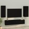 Gossi dulapuri de perete 2 buc. negru 30x30x80 cm lemn masiv de pin