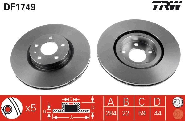 TRW DF1749 Disc frana