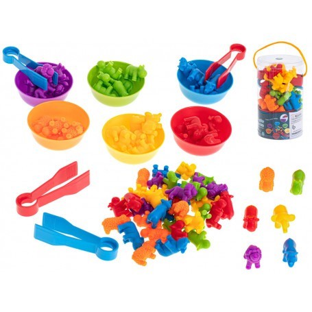 Joc educativ cu animale salbatice, 36 de piese, Montessori