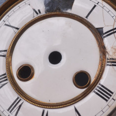 Cadran emailat pentru ceas pendul cu defect - ornament steampunk