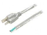 Cablu de alimentare NEMA 5-15, PVC, 5m, gri