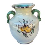 VAS VINTAGE DIN CERAMICA, LUCRAT SI DECORAT MANUAL