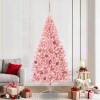 Pom de Crăciun artificial pre-iluminat Roz 210 cm PVC