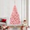 Pom de Crăciun artificial pre-iluminat Roz 210 cm PVC