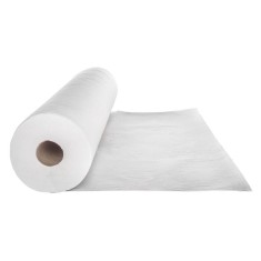 Rola Cearsaf din Hartie Alba, 2 Straturi, 59cm x 80m, 133 Foi, Portionat 60 cm, Rola Cearsafuri Hartie, Rola Hartie Pat, Cearsafuri si Role Pat Masaj, foto