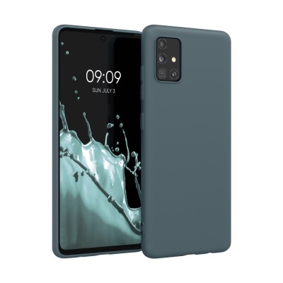 Husa pentru Samsung Galaxy A51, Silicon, Albastru, 51196.202 foto
