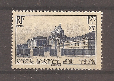 Franta 1938 - Timbru de caritate - Versailles (urma de sarniera), MH foto