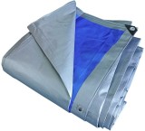 Prelata Cu Inele 4x5M 180G/MP Argintiu-Albastru 104190