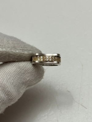 INEL AUR alb + galben 14K + Cristale Zirconia - 7g. - Doar 320lei/gr. ! foto