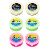 Cumpara ieftin Set hobby 6 plastiline neon si fosforescente pentru figurine si decoratiuni, 18 g fiecare 2 alb, 2 roz, 2 verde