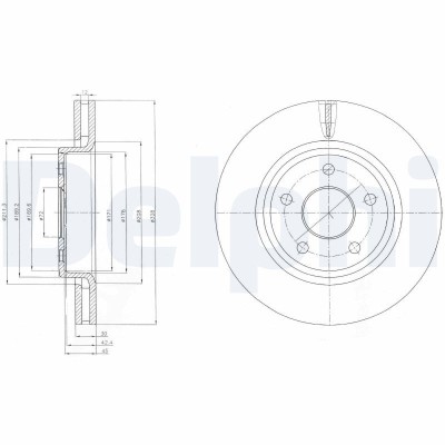 DELPHI BG9058 Disc frana foto