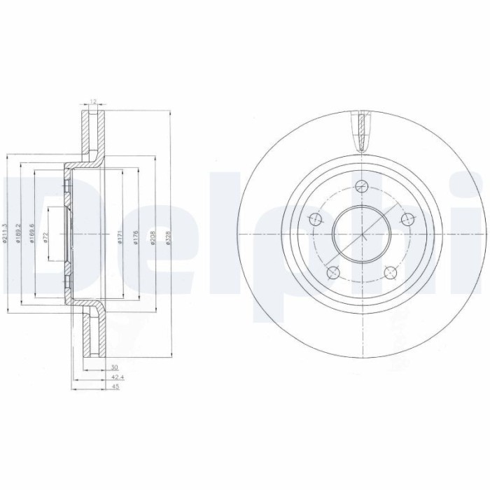 DELPHI BG9058 Disc frana