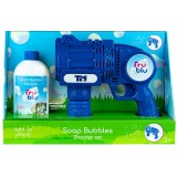 Cumpara ieftin Set pistol de facut baloane si solutie, Fru Blu, 400 ml