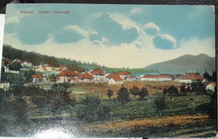 Carte postala, circulata, Predeal vedere generala, perioada interbelica