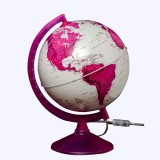 Glob Pamantesc Fizic Iluminat Magenta 26cm PVC G044 SSV