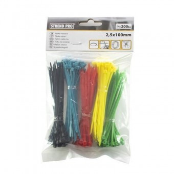 Set coliere PVC Strend Pro 100x2,5 mm, 200 buc, multicolor