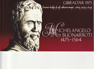 Arta,carnet Michelangelo 500 de la nastere ,Gibraltar, foto