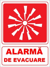 Placuta pentru alarma de evacuare foto