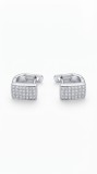 Cumpara ieftin Cercei din Argint 925 Geometric Grid Pave, 10 mm,