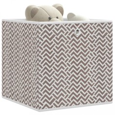 vidaXL Cutii depozitare pliabile 4 buc maro 32x32x32cm textil nețesut foto