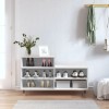 Pantofar, alb extralucios, 102x36x60 cm, lemn compozit