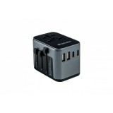 Adaptor universal Verbatim UTA-03, 6-in-1Priza cu USB-C PD si QC, 2 x USB-C, 2 x USB-A &quot;49545&quot; (timbru verde 0.18 lei)
