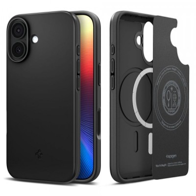 Husa MagSafe pentru Apple iPhone 17, Spigen, Thin Fit, Neagra foto