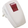 Fisa stecher alb unghiular cu intrerupator iluminat 230V 16A max. 1,5 mm &sup2;